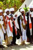 Mnii bhem Timkatu. ekaj na proces. Lalibela. Sever,  Etiopie.