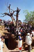 Lid ekajc na pchod proces. Lalibela. Sever,  Etiopie.