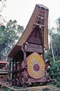 Tradin architektura Torad. Oblast Tana Toraja. Sulawesi,  Indonsie.