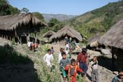 Vesnick pohoda. Vesnice Kyartho, provincie Chin. Myanmar (Barma).