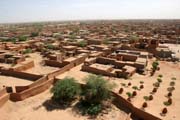 Pohled na poutn msto Agadez. Niger.