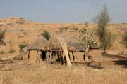 Horsk vesnice v poho Mandara. Kamerun.