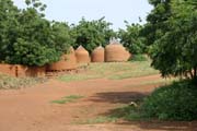 Vesniky na cest mezi msty Niamey a Agadez. Niger.