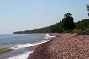 Jezero Superior, nejvet sladkovodn jezero na svete podle plochy, North Shore, Minnesota. Spojen stty americk.