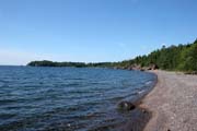 Jezero Superior, nejvet sladkovodn jezero na svete podle plochy, North Shore, Minnesota. Spojen stty americk.