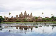 Pohled na chrm Angkor Wat. Oblast chrm Angkor Wat. Kamboda.