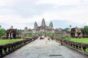 Hlavn vstup do chrmu Angkor Wat. Oblast chrm Angkor Wat. Kamboda.