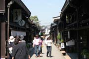 Tradin domy ve tvrti Sanmachi-suji, Takayama. Japonsko.