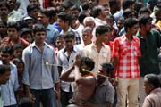 Thaipooya Mahotsavam Festival. Svat mu v transu. Chrm Sree Maheswara Temple v Koorkancheri ve mst Thrissur, Kerala. Indie.