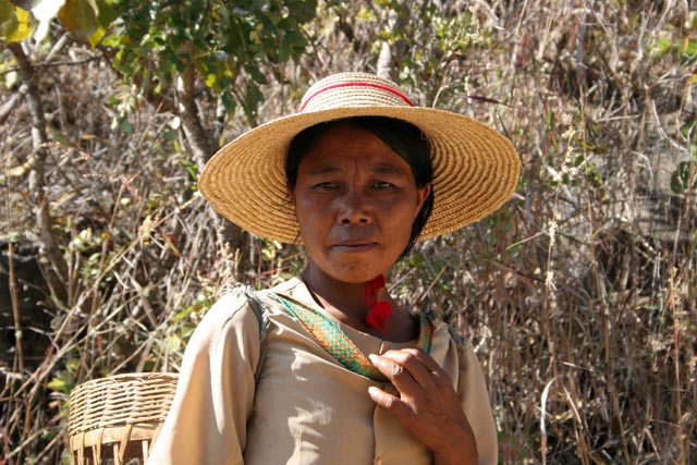 Vesnice kolem jezera Inle. Myanmar (Barma).